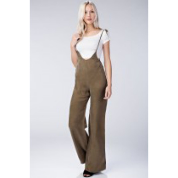 Spaghetti Strap Bell Bottom Jumpsuit - Picture 1 of 8